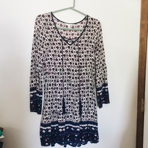 Sun & Shadow print dress