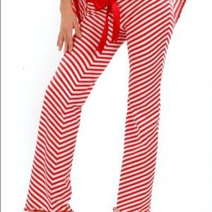 soft candy cane PJ pants