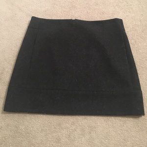 Charcoal Wool Skirt