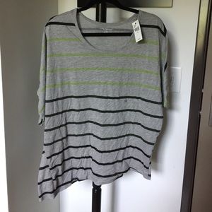 Lane Bryant Size 14/16 Gray/Stripped Teeshirt