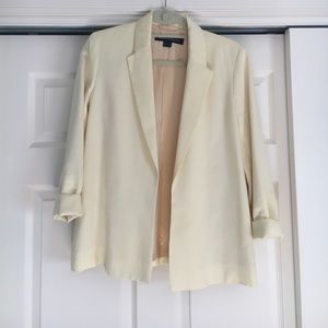 French connection boxy cut buttonless blazer