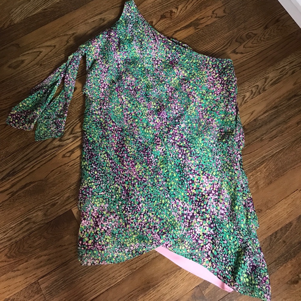 One shoulder bcbg dress
