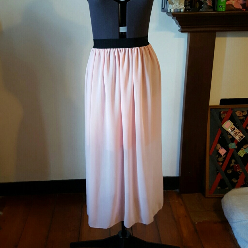 Long pink ballerina skirt