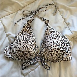 Victoria's Secret Leopard print halter top bikini