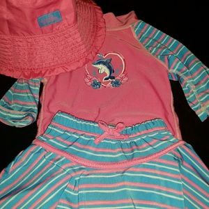 UV SKINZ 2T 3 piece bathing suit