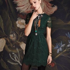 Anthropologie Green Dolce Vita Lace Margaux dress