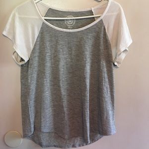 Simple Gray and White T-Shirt