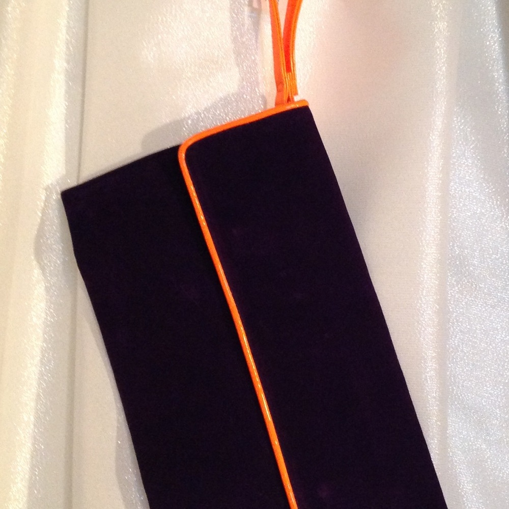 Royal purple velvet wristlet