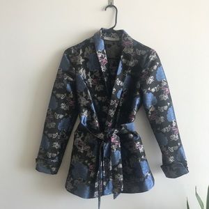 Asos Jacquard Wrap Blazer