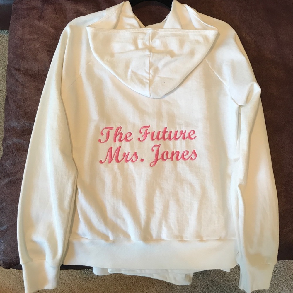 "Future Mrs. Jones" Large White Sweatsuit