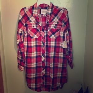 Plaid T shirt dress