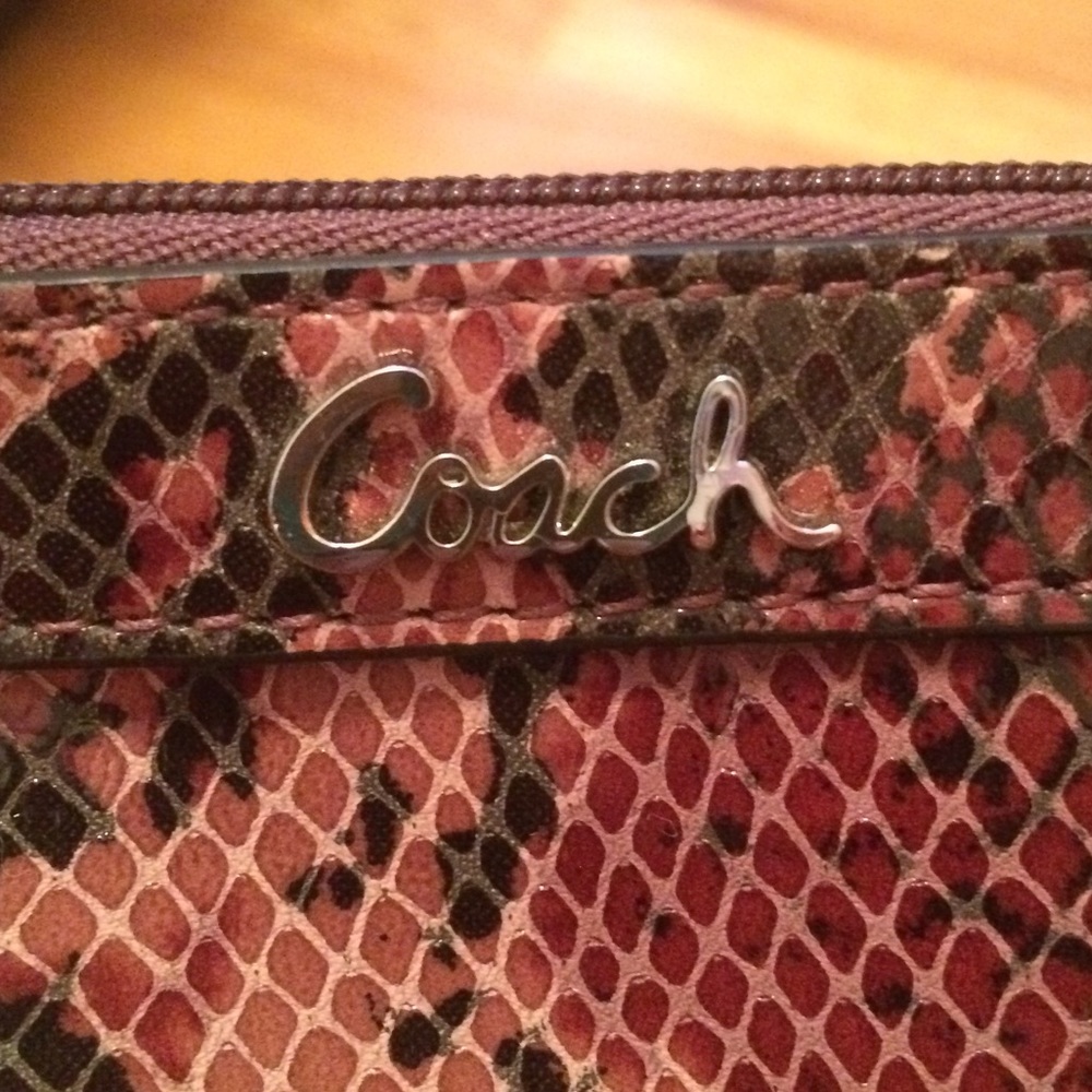 Coach embossed python wristlet - Picture 3 of 4