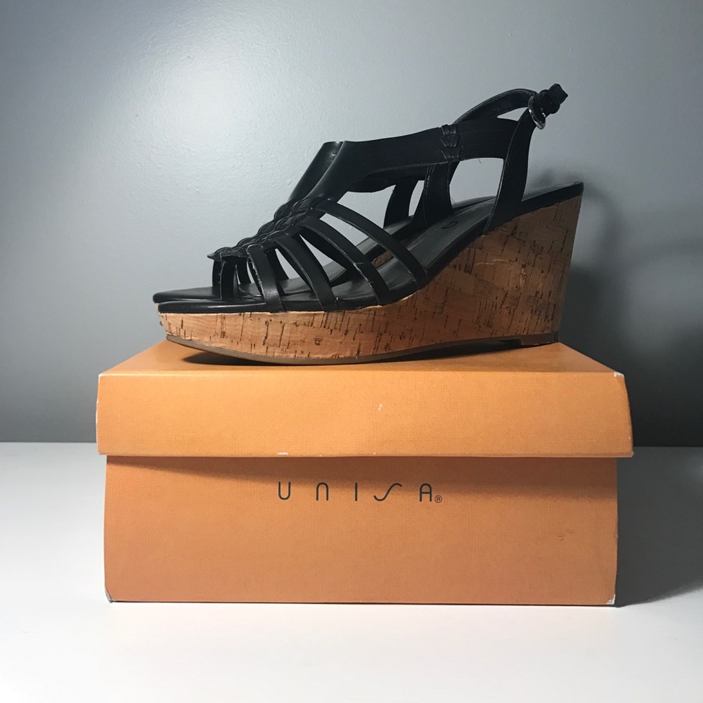 Black Unisa Wedges