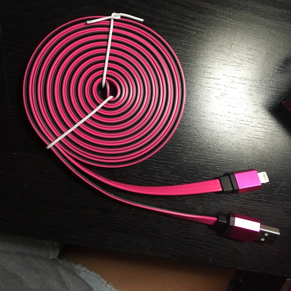 Pink iPhone charger