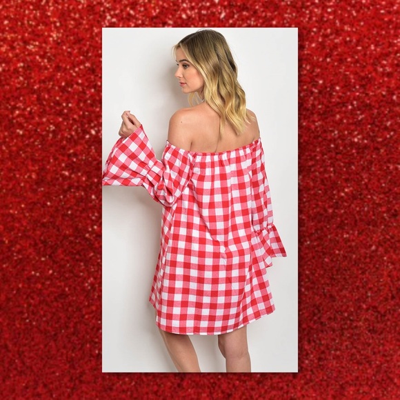 ALMOST GONE🆕Off Shoulder Bell Sleeve Lace Up Dre - Picture 3 of 3