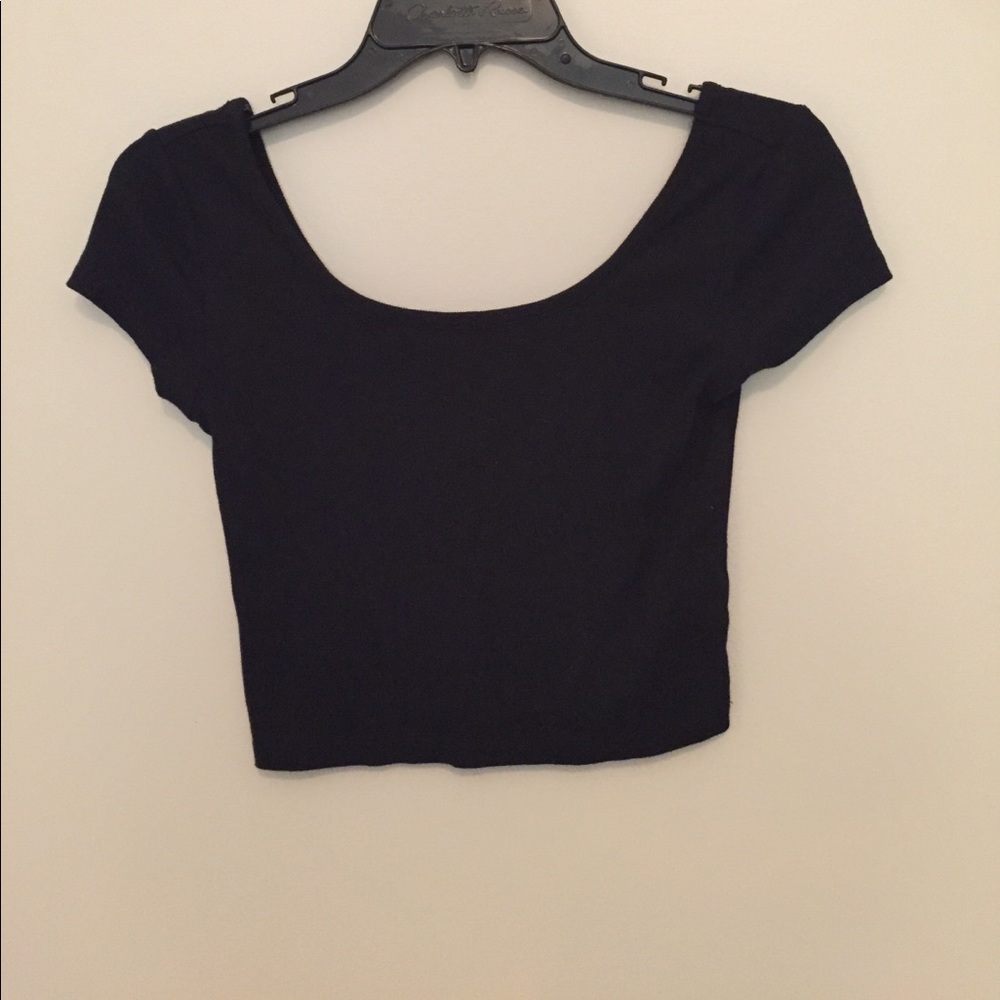 Simple black crop top