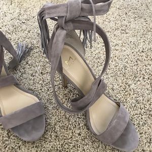 Soft gray heels