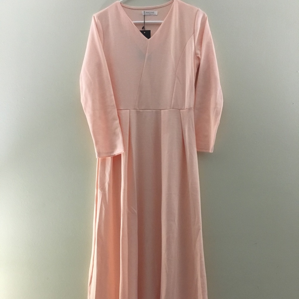 Long Pink Maxi Dress. Size M