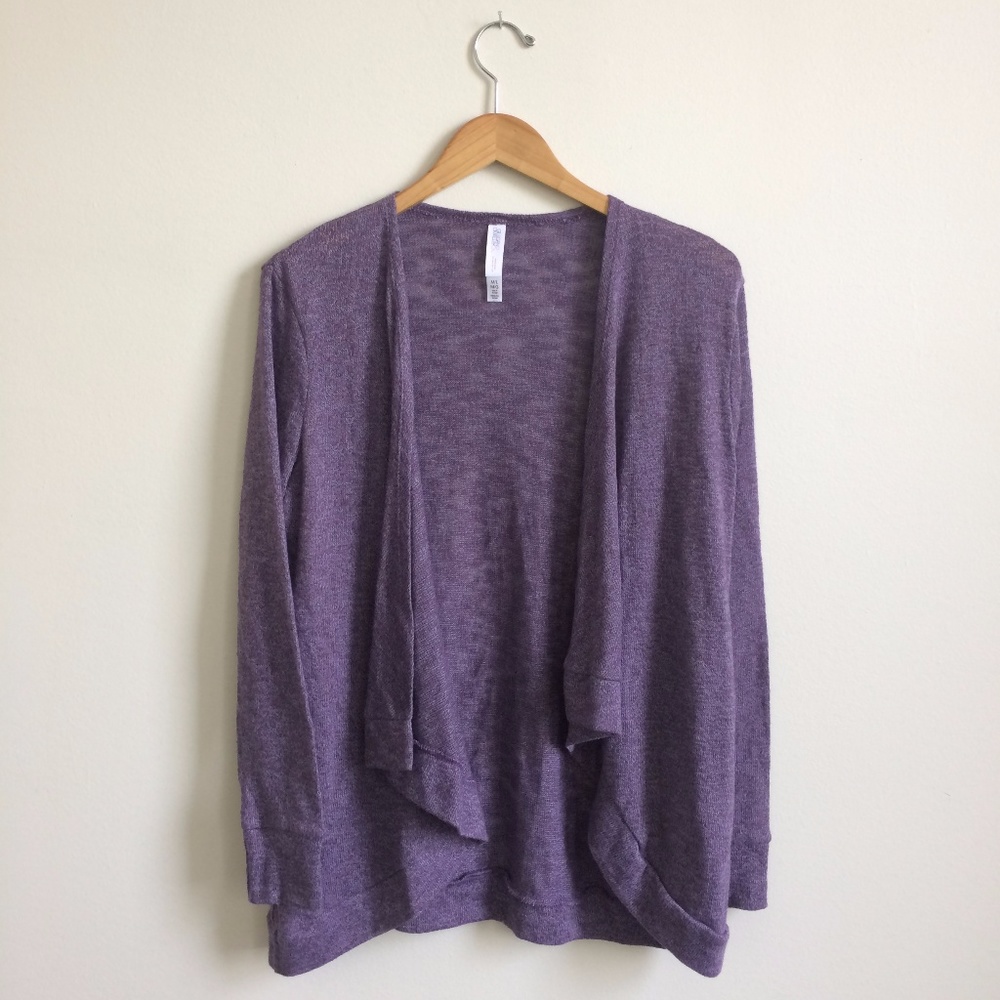 Gillian&O'Malley Purple draped cardigan M/L