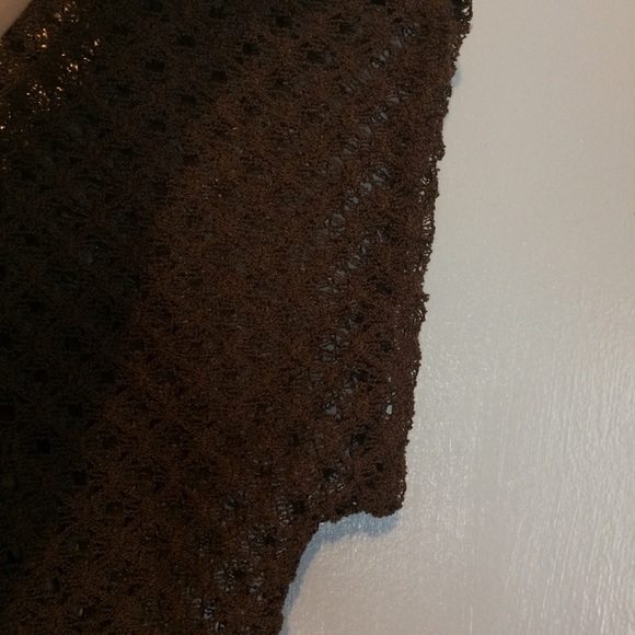 🔥SALE!!!🔥KIM ROGERS Brown Textured Top - Picture 4 of 7