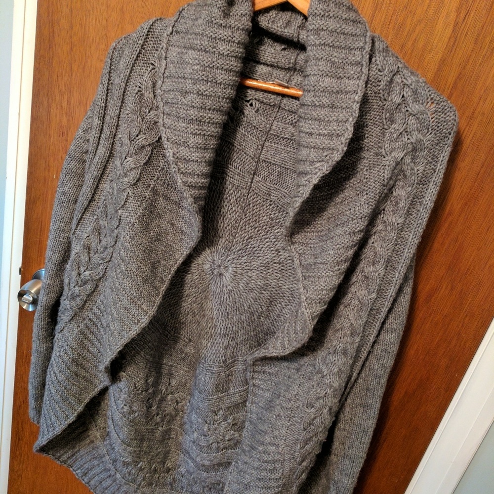 Grey sweater cardigan. SOLD