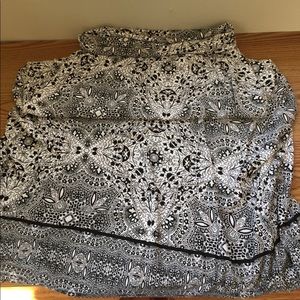 Black and white maxi skirt