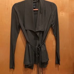 Lucky Brand Drapey Olive Wrap Cardigan