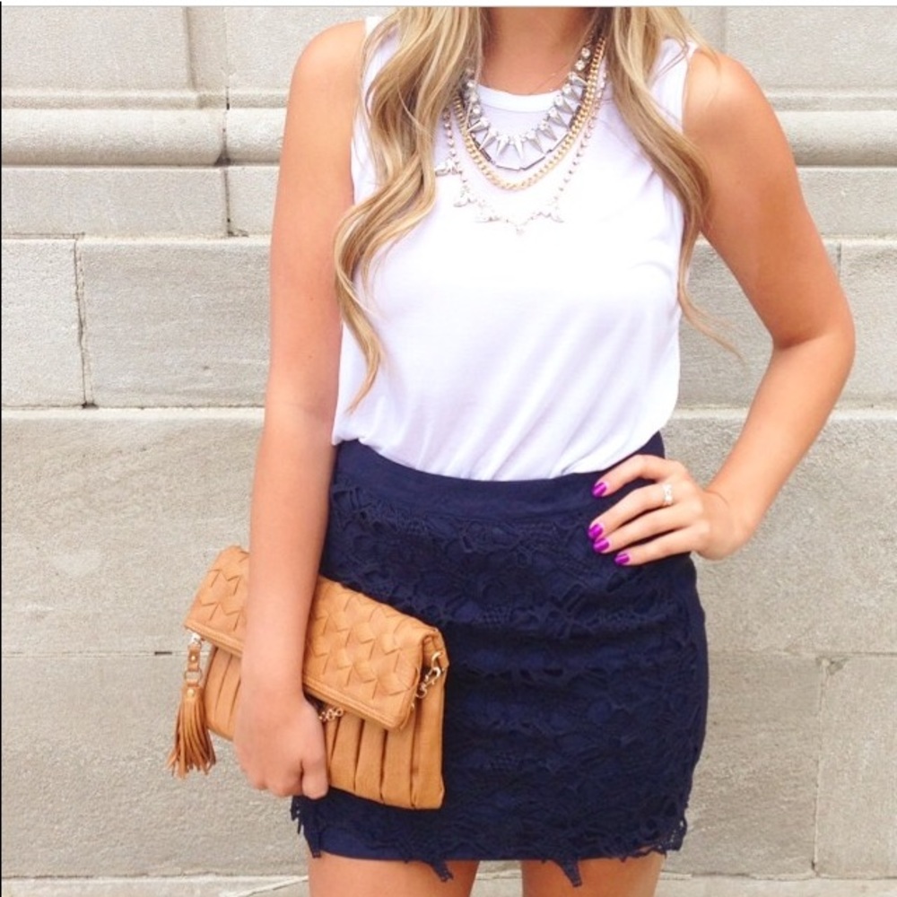 Navy mini skirt S