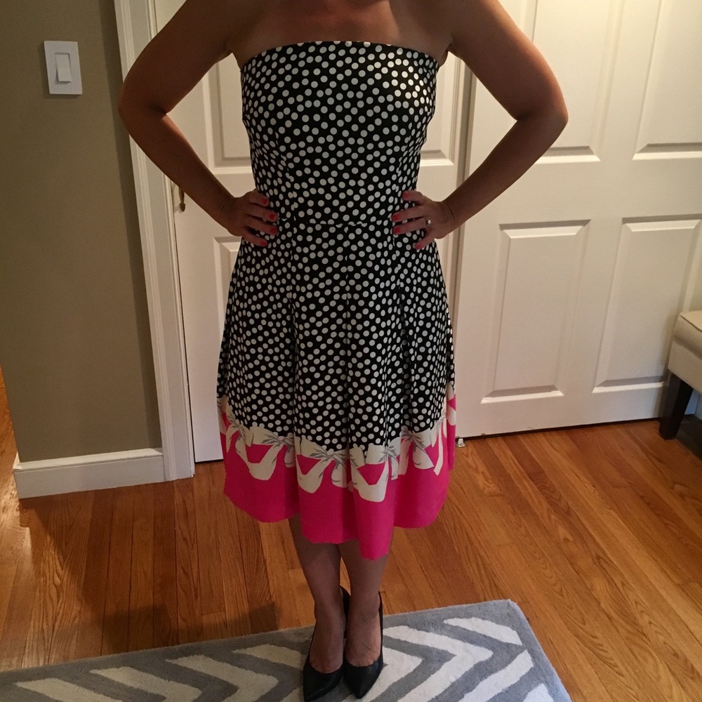 Sara Campbell one of a kind strapless dress.