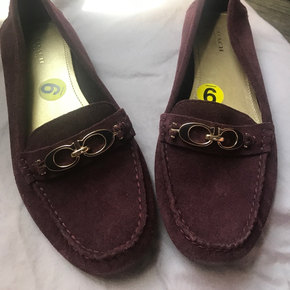 Almost new Coach suede flats