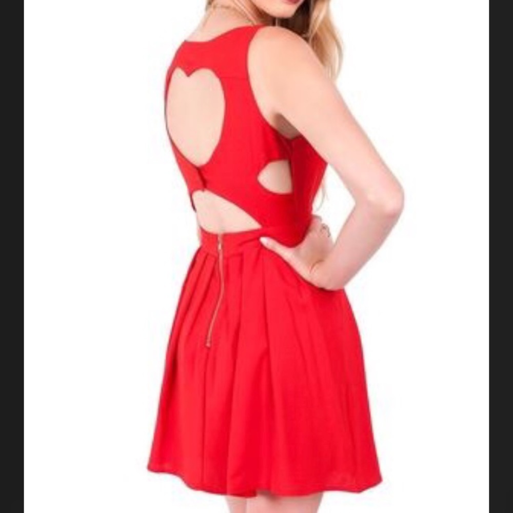 Red cutout dress