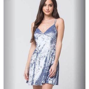 Blue Velvet Dress