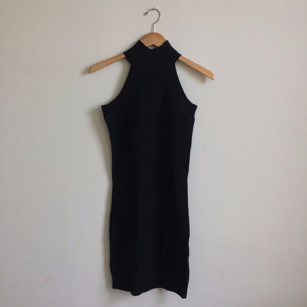 F21 Black Turtleneck Dress M