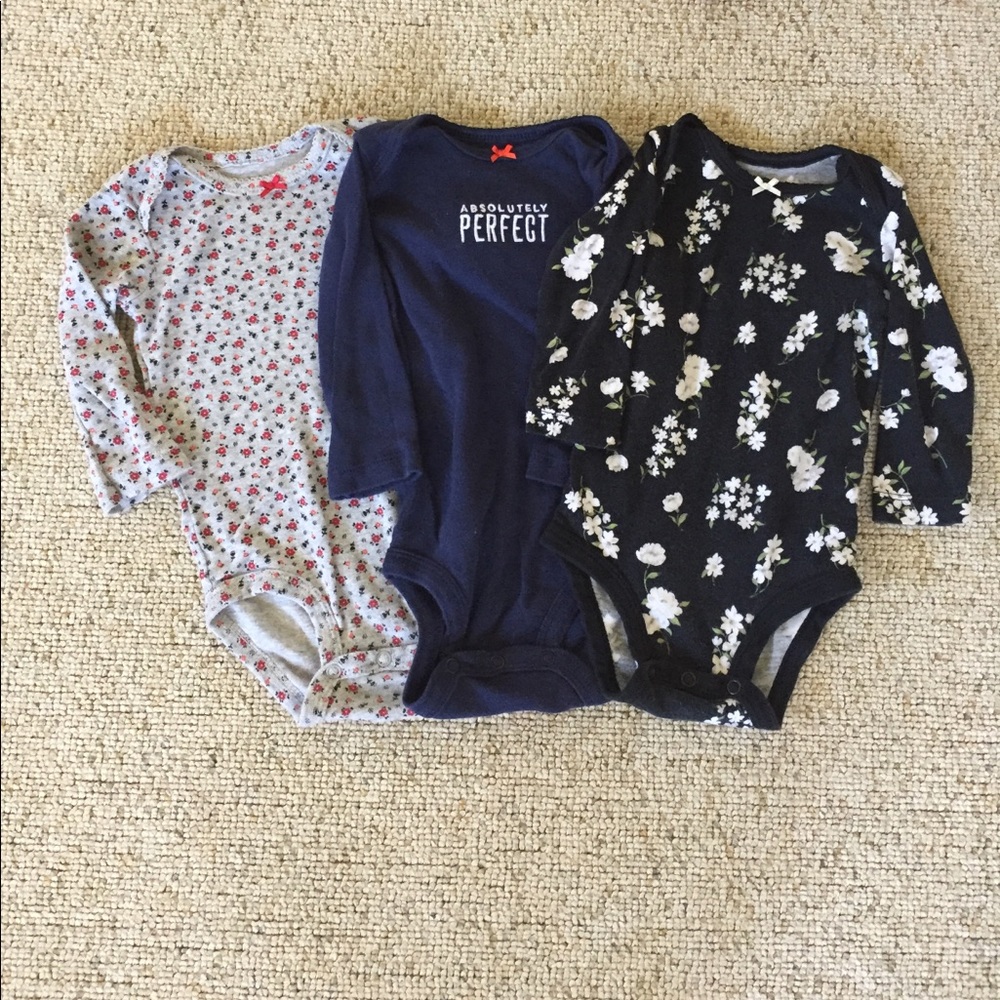 Baby Girl Long Sleeve Onesies Lot
