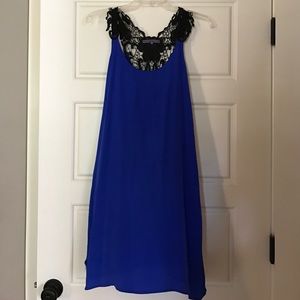 Sugar lips black and blue lace detail dress
