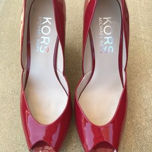 Michael Kors wedges - Candy Apple Red patent