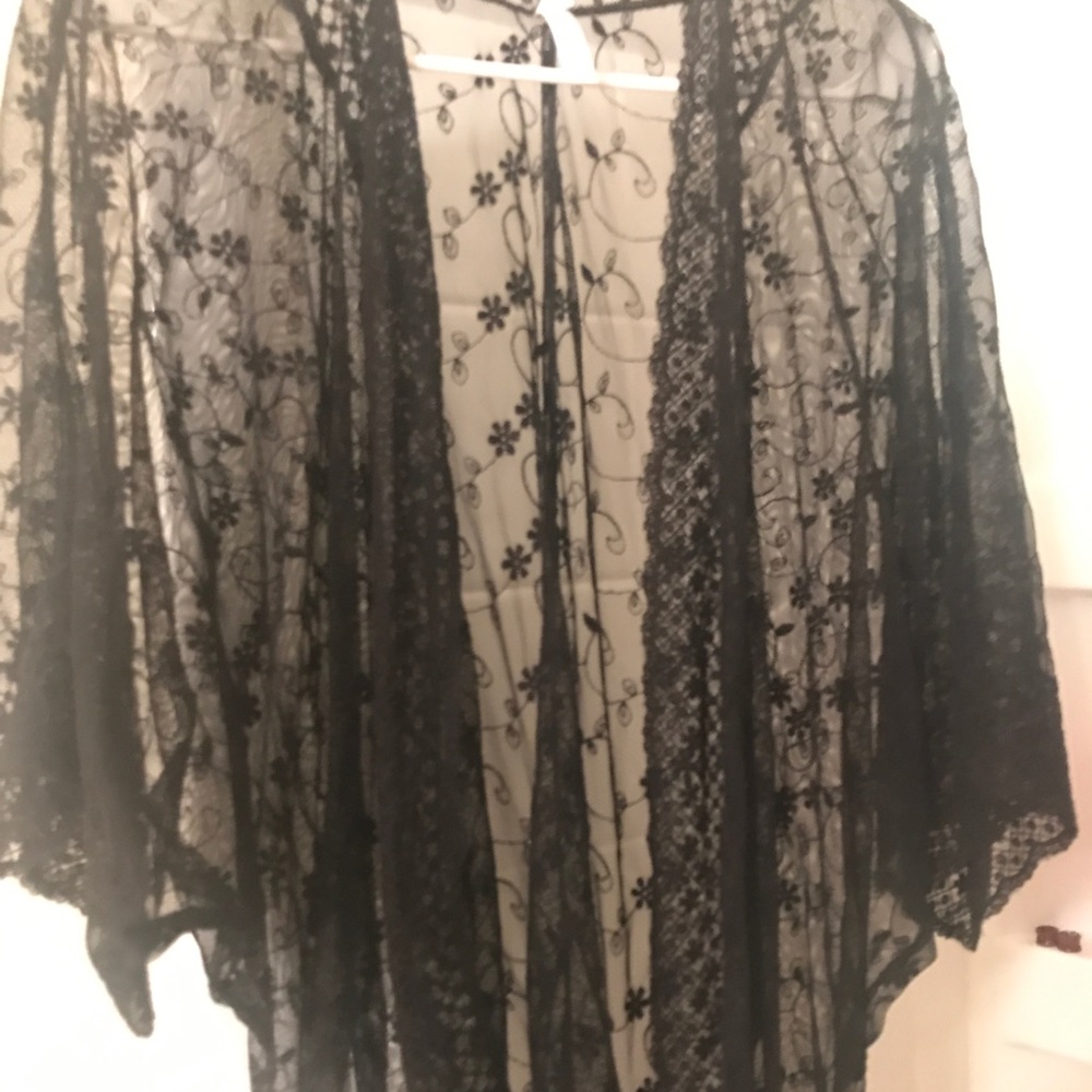 Black Lacey Cover up Kimono