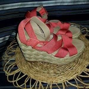 Herve Leger Designer Coral Strappy Espadrilles 7.5