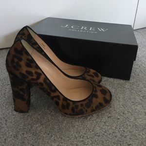 J Crew Collection Etta calf hair pumps
