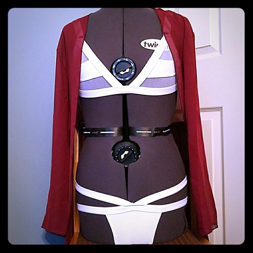 Mesh Strappy Bottom Swimsuit - Brand New!