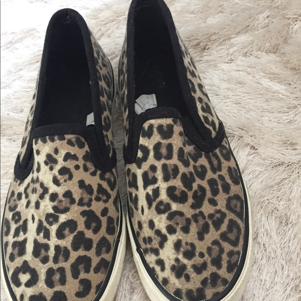Animal print slip on sneaks