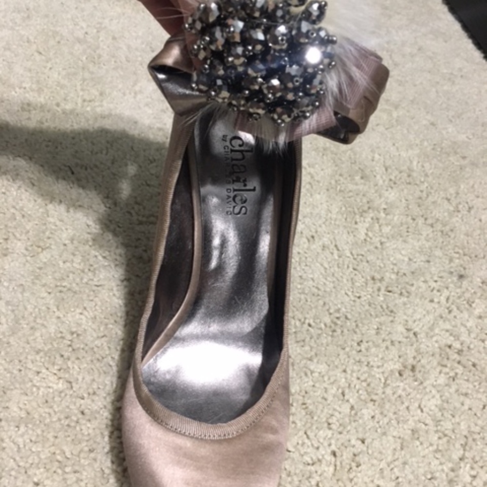 Charles by Charles David Nude Satin Glacee Pump