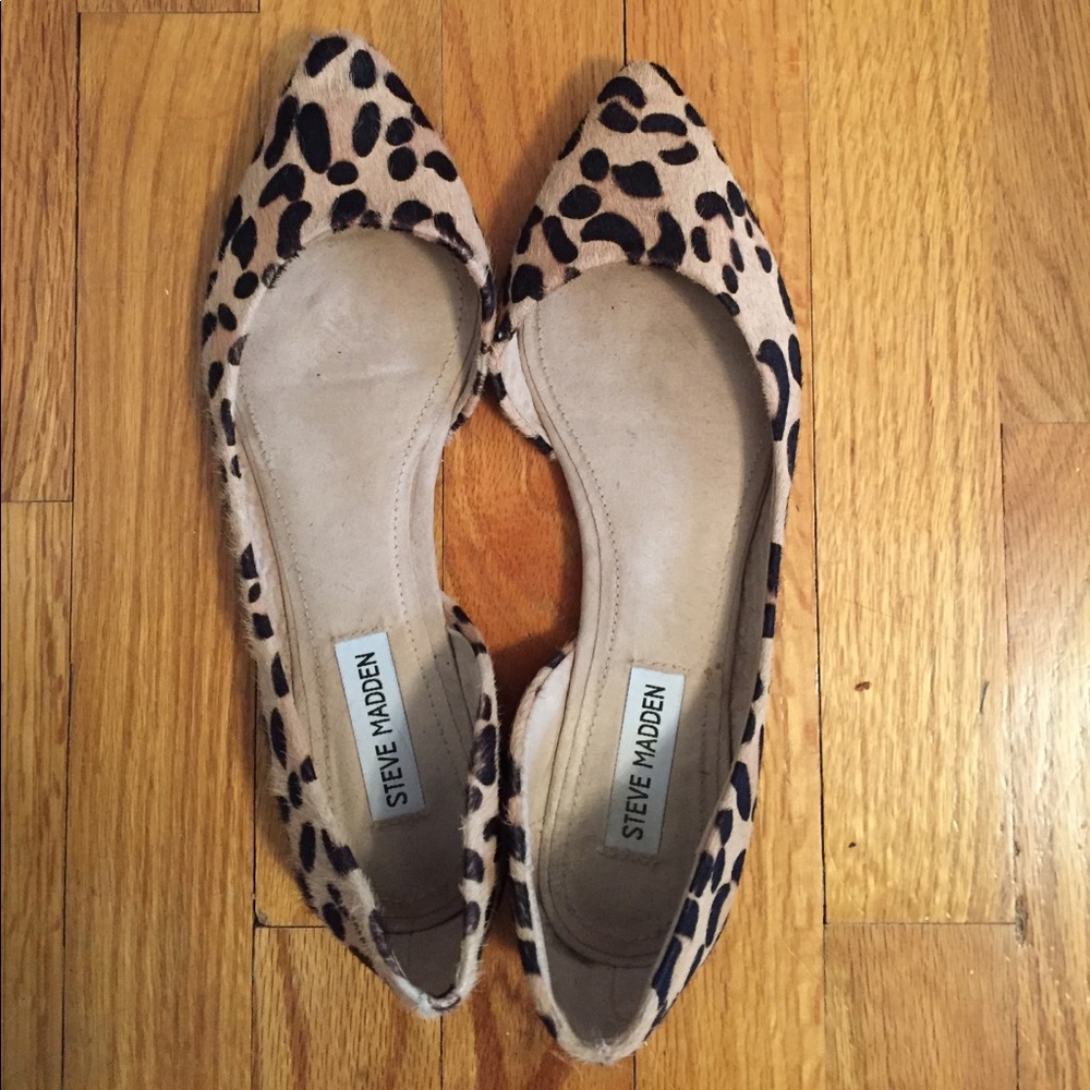 Steve Madden leopard flats.