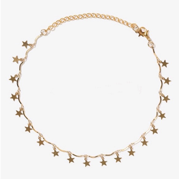 Gold dangling star choker RESTOCK - Picture 2 of 4