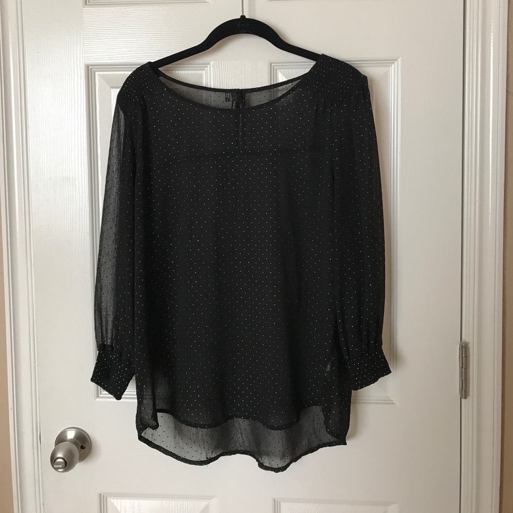 MAURICES black shirt w/ metallic embellishments