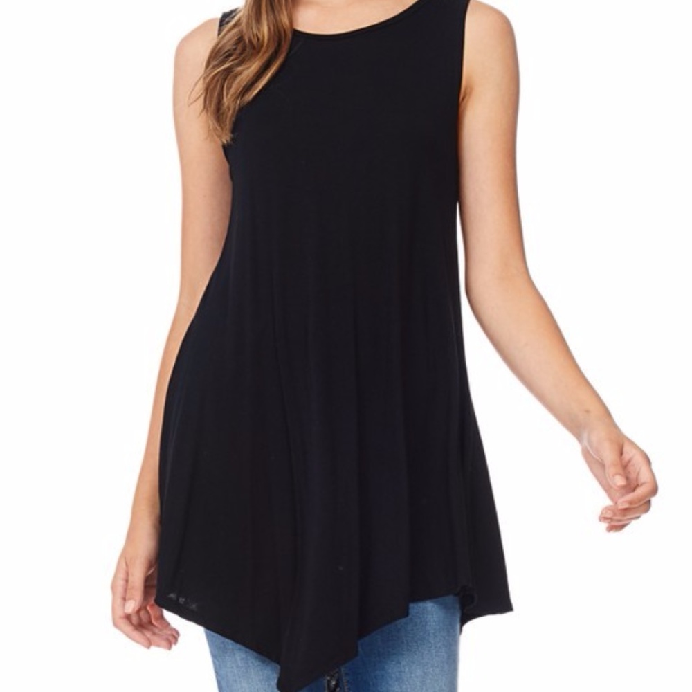 Black Sharkbite Tunic Top