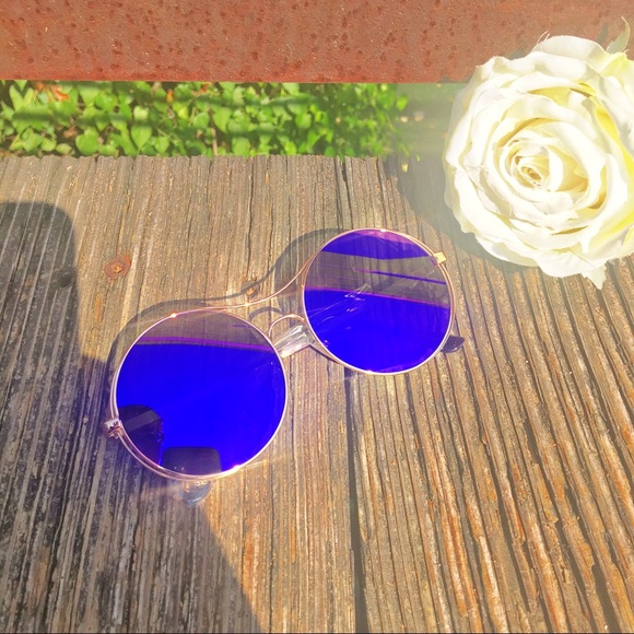 "Lotus" Oversized Round Aviators - Picture 3 of 4