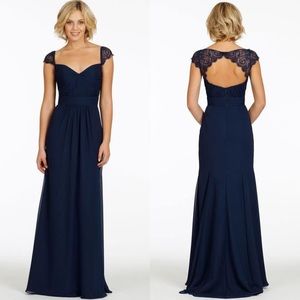 Bridesmaid Dress Navy Blue long