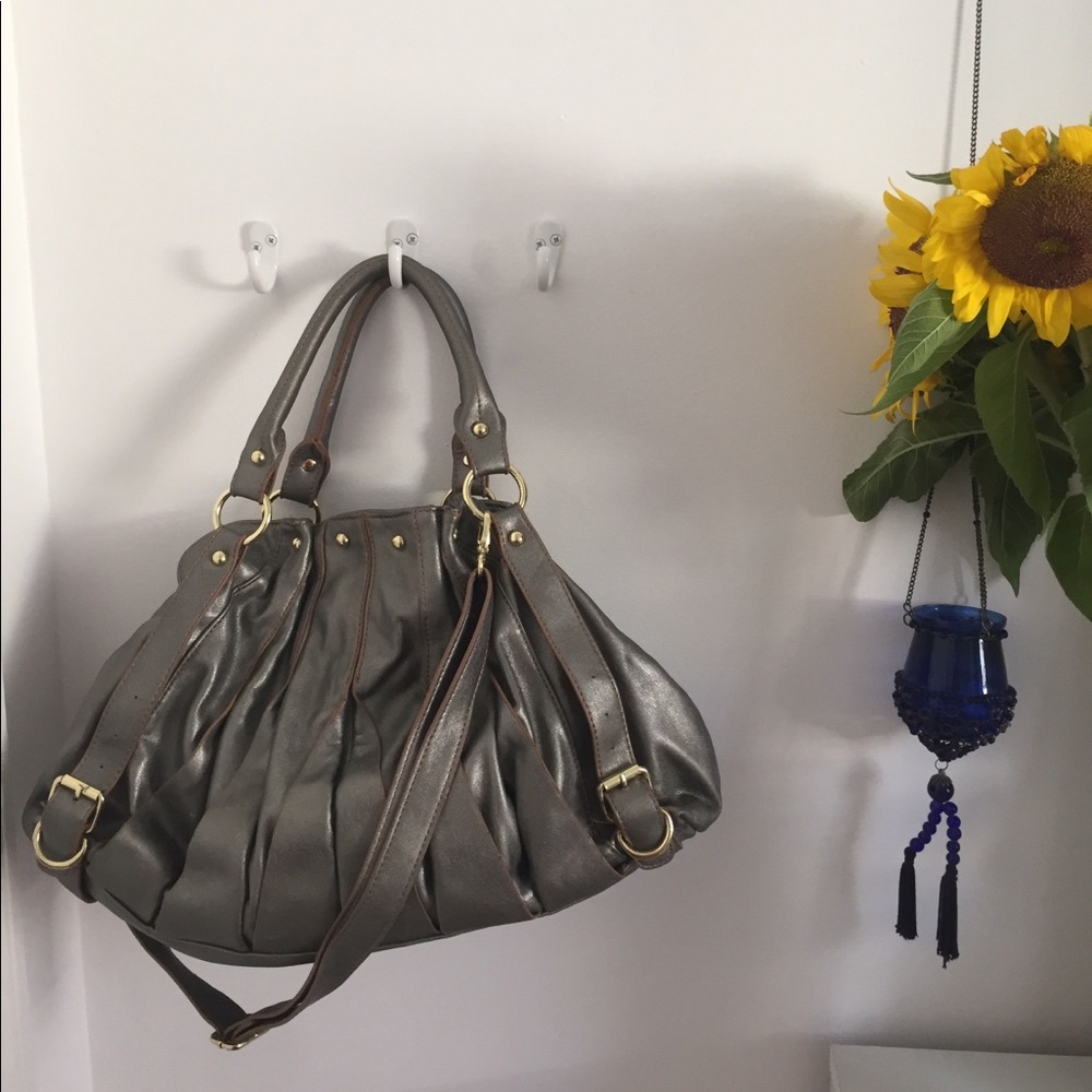 Steven Madden Metallic Silver Leather Purse