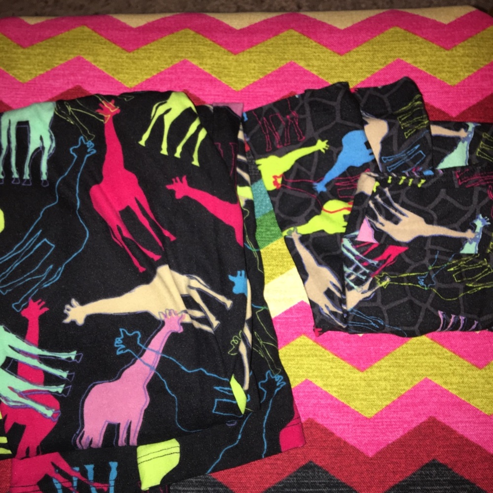 NWOT LuLaRoe giraffe legging set
